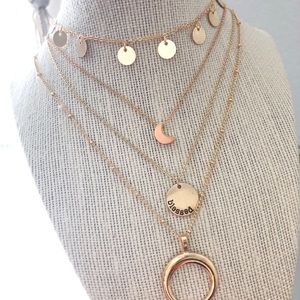 Bundle of gold druzy necklace and chokers